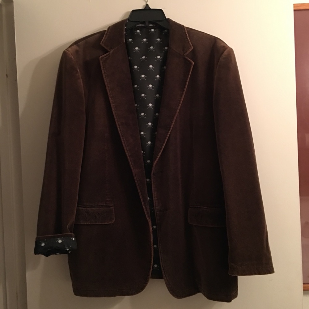 Brown velvet coat size large
